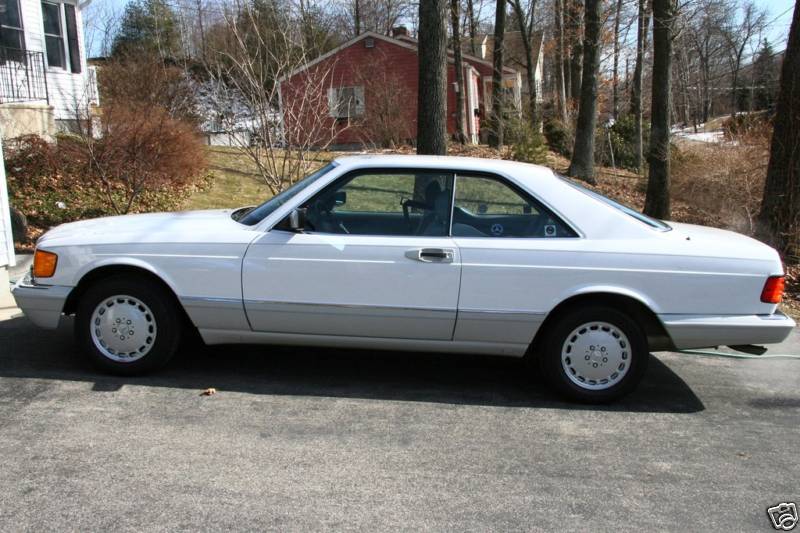 1991 Mercedes 560SEC white Here is a white one that the seller claims is a